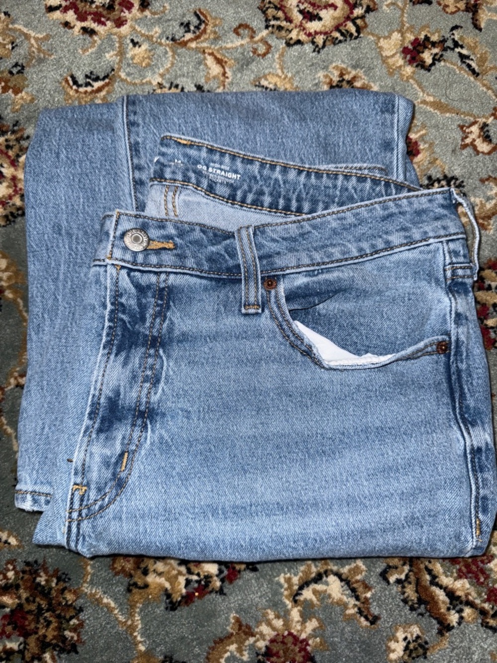 Old Navy Light Blue Straight Leg Jeans